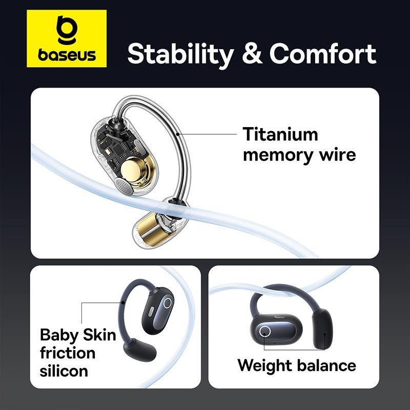 Baseus Eli Sport 1 / BF1 Lite Fones De Ouvido Abertos Bluetooth 6.0 Sem Fio OWS Condução De Ar Baixo Som · foto 2