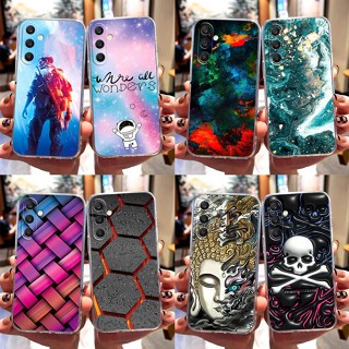 Para Samsung Galaxy A25 5G Caixa 5G Novo design 2023 Conchas De Mármore Padrão SM-A256B De Cobertura De Silicone Macia Transparente