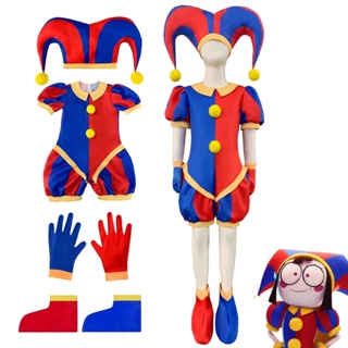 FatoCirco Pamni Para Meninas O Incrível Digital Joker Pomni Cosplay Gadis Baju Kids Halloween Festa Aniversário Carnaval em Oferta na Shopee