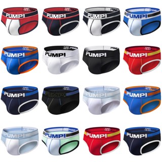PUMP Popular Sexy Homens Cueca Jockstrap Gay Cintura Baixa De Algodão Do Homem Biquíni Cuecas Presente Dos
