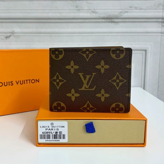 [LV/Louis Vuitton 100 % Carteira Masculina Genuína Original , Múltipla De Couro Genuíno