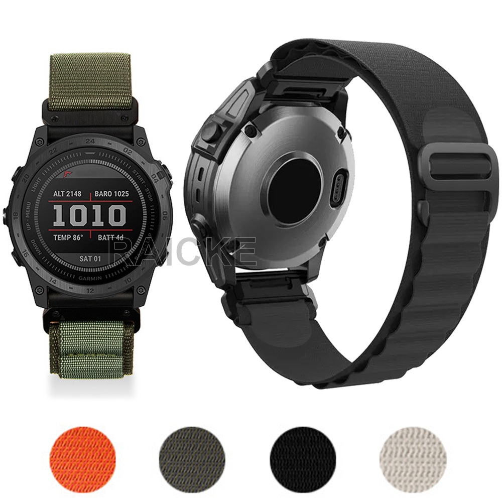 Pulseira De Nylon Tecido 26mm 22mm  Para Garmin Fenix 8 51mm 47mm/7X/6/5X Plus/Fenix3 hr/Forerunner 935 945 955 965 em Oferta na Shopee
