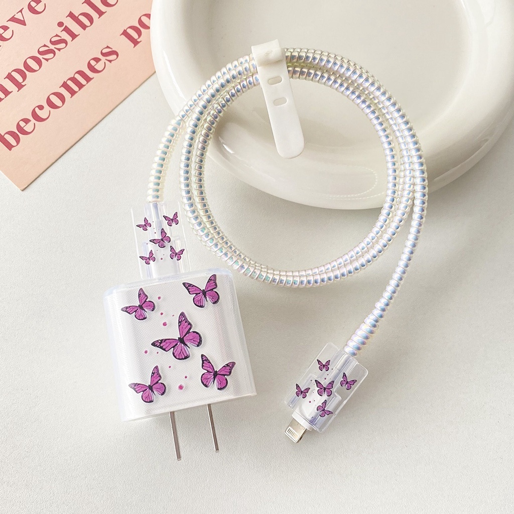 Caixa Para IPhone 20w/18w Tampa Do Carregador Cabo Mola Linha Protetora De Dados Cordão Plugue TPU Macio Tipo-C em Oferta na Shopee