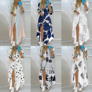 Vestido Longo Nova Festa Primavera Verão Moda Sexy Blusa
