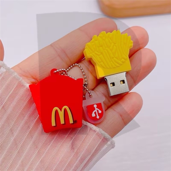 Novo Desenho Animado De Silicone M Fritas Estilo USB 2.0 1GB 2GB 4GB 8GB 16GB 32GB 64GB 128GB 2TB Unidade Flash De Alta Velocidade