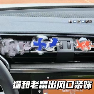 Ornamentos Tom E Jerry Cartoon Acrílicos De Saída De Ar Para Carros Acessórios Com Clip Automóveis
