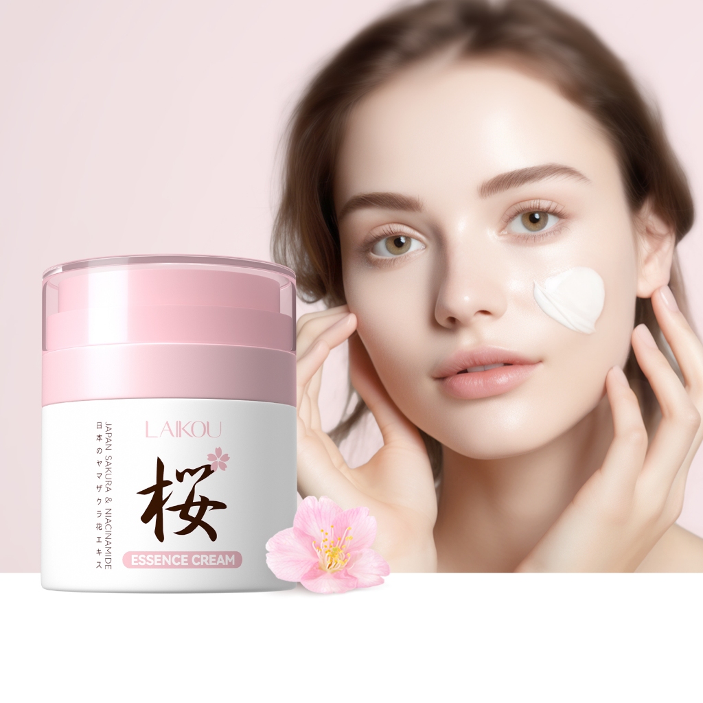 LAIKOU Sakura Niacinamida Essência Creme Hidratante Linhas Finas Profundamente Anti-Idade Apertar A Pele 50g