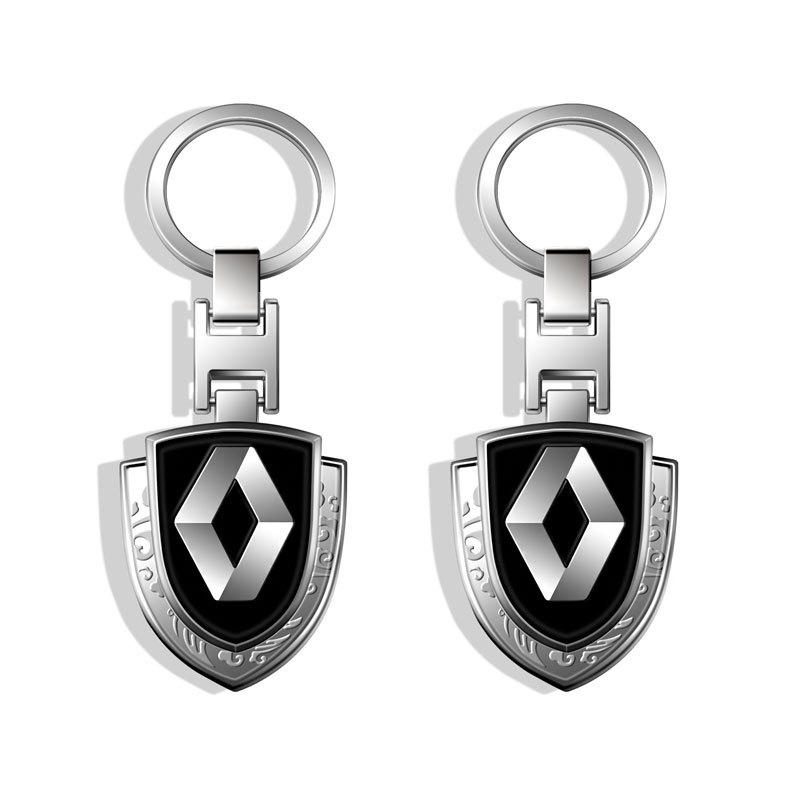 Chaveiro 3D Metal Car Emblema De Carro Decorativo Para Renault RS Linha Clio Megane Cênico Koleos Sandero Acessórios