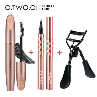 O.TWO.O Conjunto De Maquiagem Para Os Olhos Máscara + Delineador + Ferramentas Modelador De Cílios Cosméticos