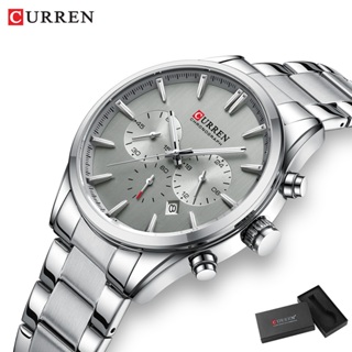 Relógio Original CURREN Homem Cronógrafo Multifuncional De Aço Inoxidável Mãos Luminosas À Prova D'água Moda De Luxo Empresarial Quartzo Analógico 8446 em Oferta na Shopee