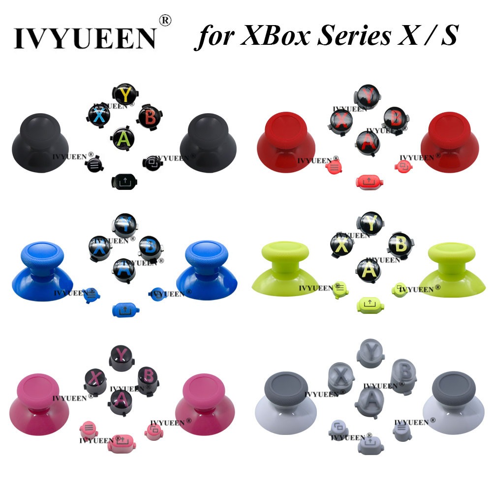 IVYUEEN Para XBox Série Xs Core Controlador Polegares ABXY Vista Menu Compartilhar Botões De Ação Mod Kit Substituição
