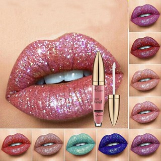 Pudaier 18-Color Batom Diamante Brilhante / Brilho Labial Brilhante de Longa Duração Não Desbotado / Cosméticos