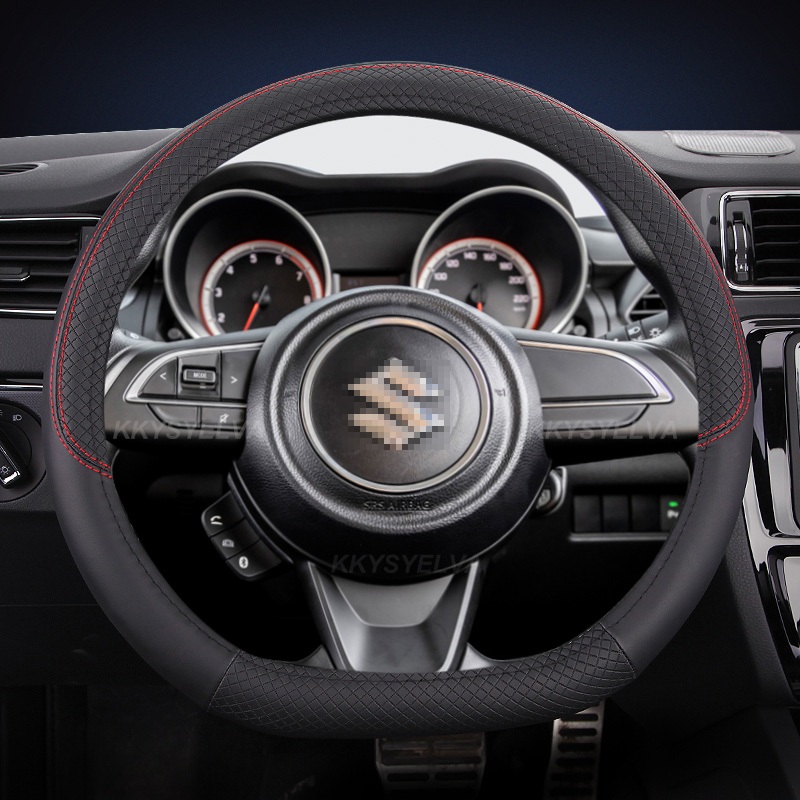 Capa De Volante De Carro Em Couro De Microfibra Forma De D De 38 Cm Para Suzuki Swift Ertiga Dzire WRX STI 2017 2018 201
