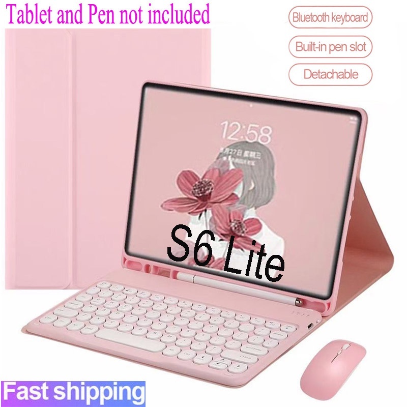 Capa De Teclado Para Samsung Galaxy Tab S6 Lite 10.4 2024 P620 2020 2022 SM-P610 SM-P615 SM-P613 SM-P619 Sem Fio Bluetooth Teclado Tampa Do Mouse Caixa