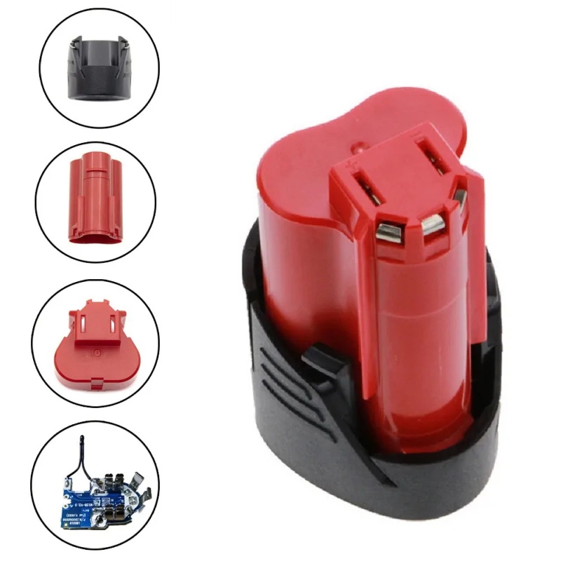 Para A Caixa De Bateria M-12 De Íon-Lítio De 12V Placa De Circuito Impresso De Reparo De Concha Plástica Milwaukee
