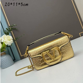 VA * O MINI LOCO Feminino De Couro De Bezerro Novo Produto Saco De Metal Em Cadeia Moda Corpo Cruzado 520