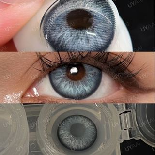 UYAAI Lentes De Contato De Cor Azul Uso Anual Naturais De 14,5 Mm