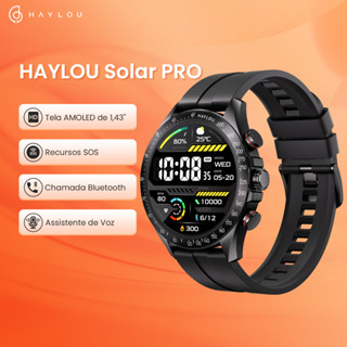 HAYLOU Solar Pro Relógio Smartwatch BT5.3 Bluetooth Chamadas telefônicas Smartwatch para Masculino e Feminino Tela AMOLED de 1,43"
