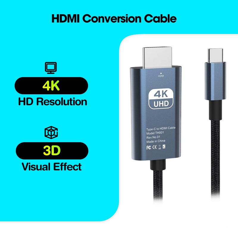 Cabos Adaptadores USB C 3.1 Para HDMI 4K Tipo Cabo MacBook Samsung Galaxy S9/S8/Note 9 Huawei -