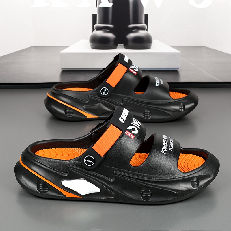 Chinelos Masculinos De Verão 2024 Novos De Praia Esportivos Fundo Grosso Antiderrapante Sandálias Do Vietnã