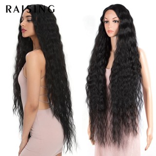 RAISING Cabeleira Sintética De Onda Solta Para Mulheres Negras Loira Marrom Ondulada Longa Cosplay 42 Polegadas