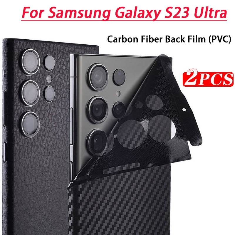 Adesivo Traseiro De Fibra De Carbono 3D Para Samsung Galaxy S25 S24 S23 S22 Ultra S25Ultra 5G Filme De Pele Traseira Ant em Oferta na Shopee