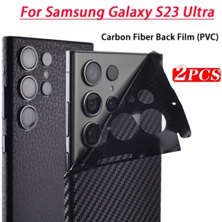 Adesivo Traseiro De Fibra De Carbono 3D Para Samsung Galaxy S25 S24 S23 S22 Ultra S25Ultra 5G Filme De Pele Traseira Ant em Oferta na Shopee