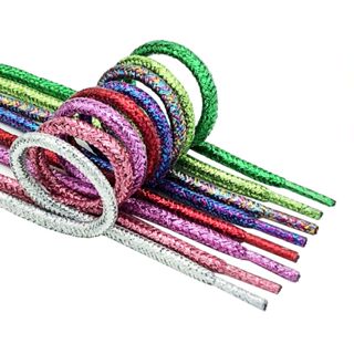 Cadarços Metálicos Redondos De Sapato Glitter Para De Tênis Botas Esportivas 115cm 140cm