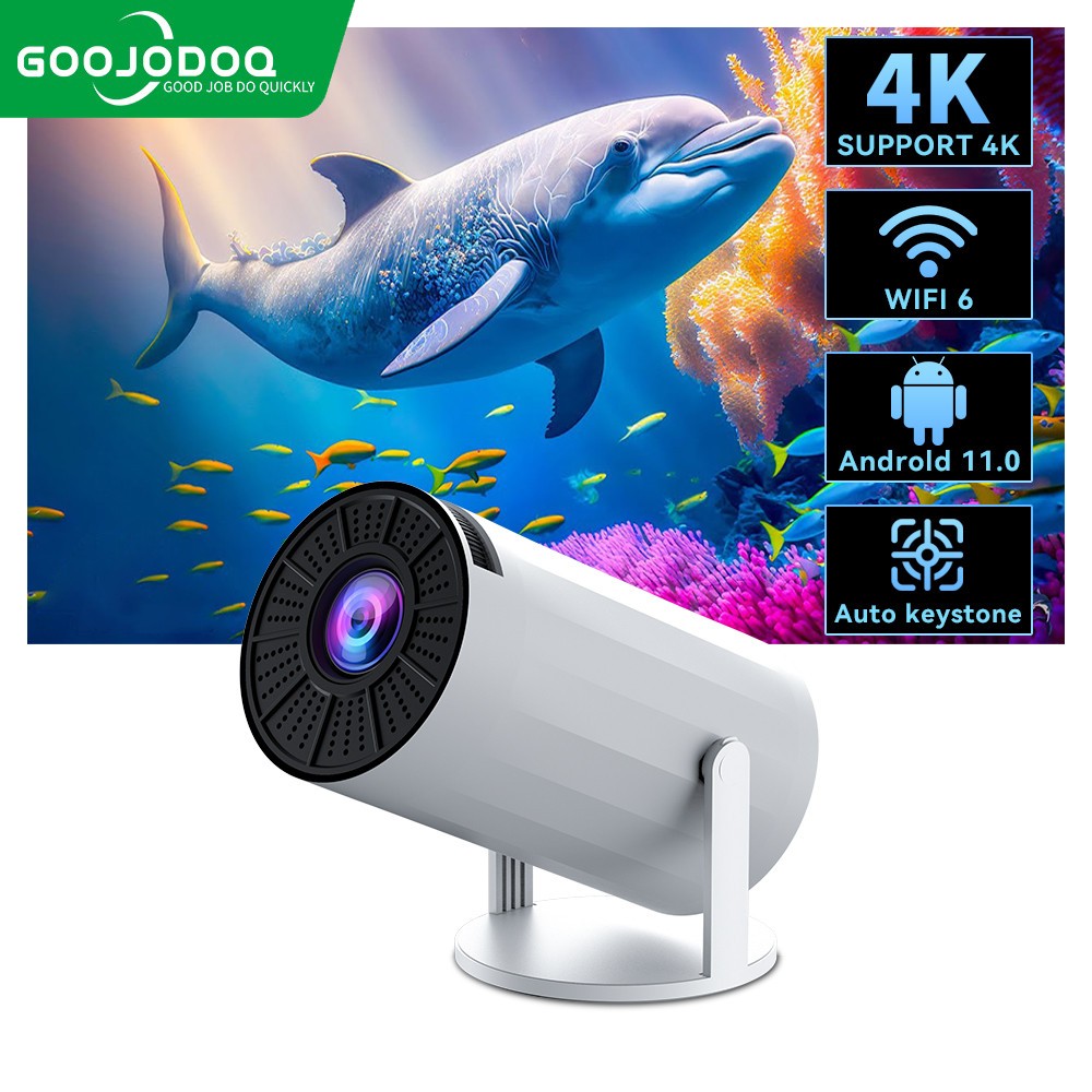 Goojodoq Wifi Mini Projetor Android Dual Wifi6 120 Ansi Allwinner H713 Bt 1080P 1280 * 720P Home Theater Portátil Para Cinema Ao Ar Livre