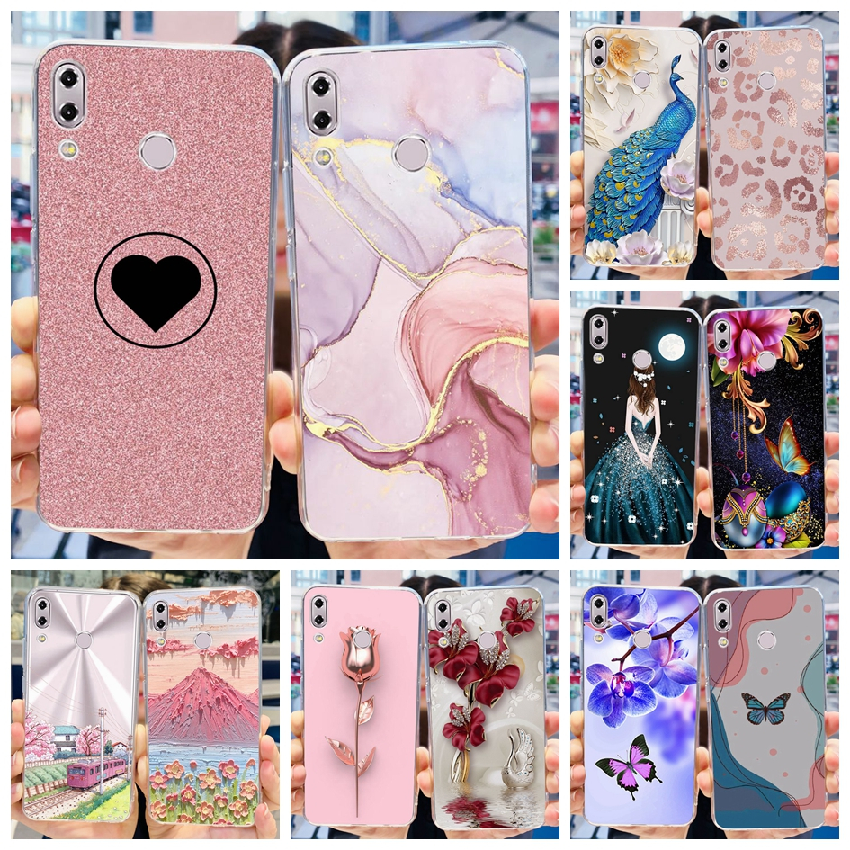 Para Asus Zenfone 5 ZE620KL Caixa X00QD Mármore Transparente Ultra Fino De Silicone Zefone 5z ZS620KL Z01RD Capa