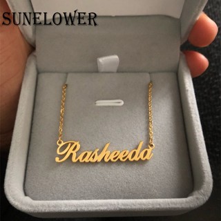 [Nome Colar Personalizado] De Aço Inoxidável Pingente De Placa De Identificação De Jóias em Oferta na Shopee