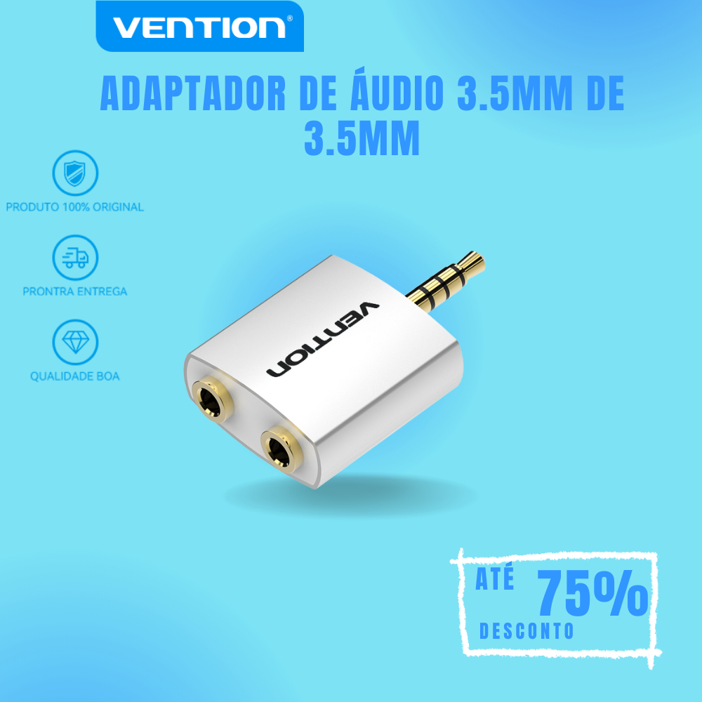 VENTION Conector De Fone De Ouvido De 3,5 Mm Com Adaptador De Áudio Microfone Para Pc