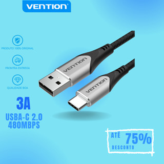 Venção Usb Cabo Tipo C Carga Rápida De Nylon Usb A Para Usb Cabo C 3a Carregamento Rápido Compatível