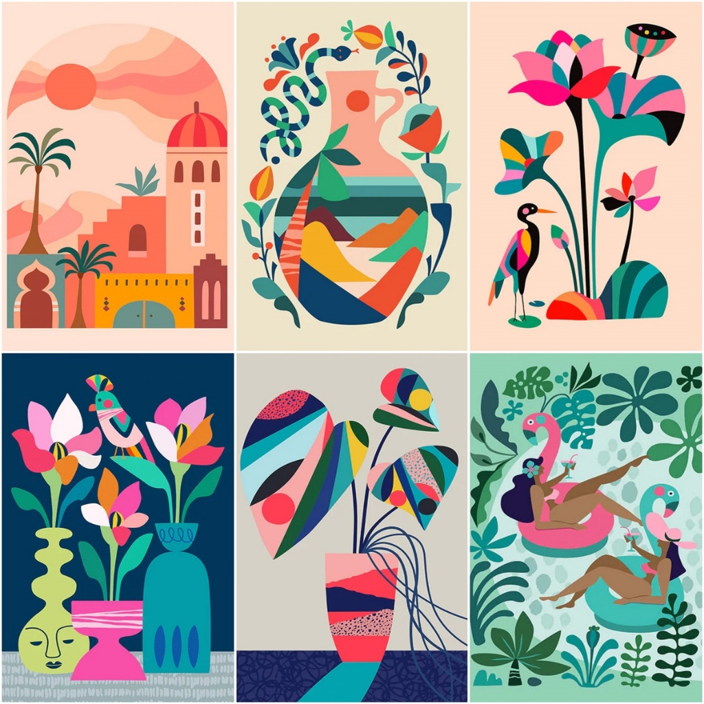 DROFE-Pintura Numerada Terapêutica-decoracao de Decoração-Ilustração Floral em Oferta na Shopee