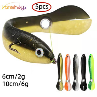5pcs Iscas Plásticas De Isca Macia De Pesca 2g/6g Biônica Ao Ar Livre Suprimentos Falsa