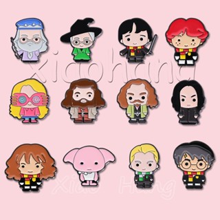 Desenho Animado Harry Esmalte Alfinetes Broches Clássicos Da Academia De Filmes Mágicos Broche De Feitiçaria Lapela Crachás Jóias Presente Para Amigos