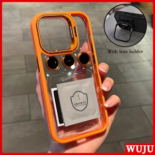 WUJU Luxo Transparente Protetor Lente De Câmera Case Capa Capinha De Celular Para iPhone 16 15 14 13 12 11 Pro Max Plus em Oferta na Shopee