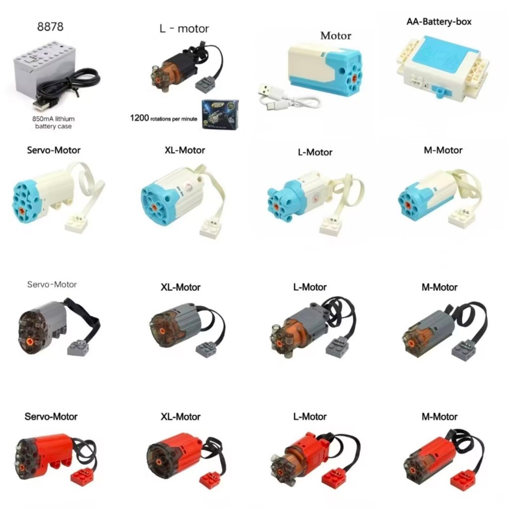 Blocos de construção de partículas pequenas, grupo de energia do Motor, modelo de corrida de controle remoto, acessórios