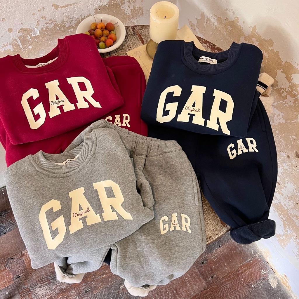Conjunto De Roupas Para Meninos De Inverno Outono Camiseta Quente De Pelúcia + Trousers  Baby Letter Print Set Kid Suit