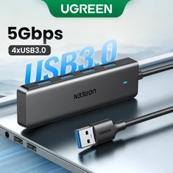 UGREEN USB 3.0 Hub 4 Portas A Splitter Ultra-Slim Expansor Para Teclado Do Mouse Unidade Flash U Impressora De Disco