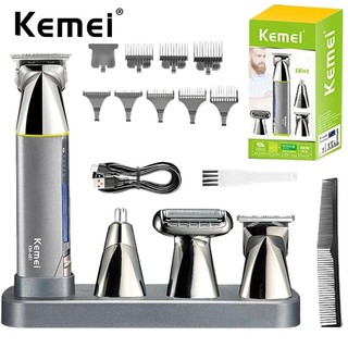 Aparador De Cabelo Sem Fio Kemei 4 Em 1 Elétrico De Barba Do Nariz Máquina De Corte em Oferta na Shopee