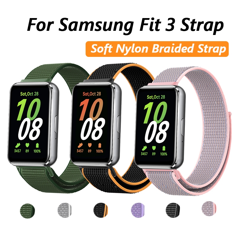 Correia De Substituição De Pulseira De Nylon Macio Para Samsung Fit 3 Bracelet Braided Wristband Watchband