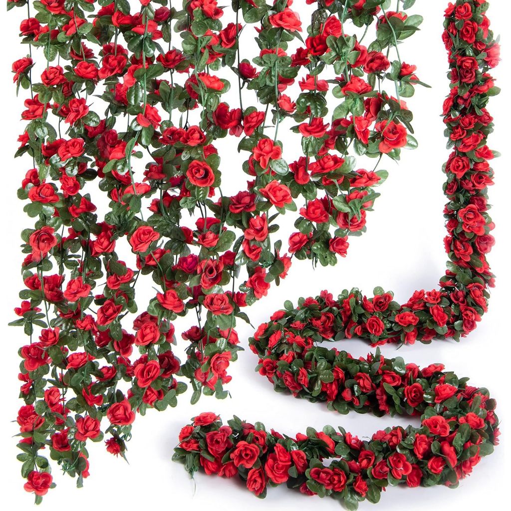 2,4m Flor De Vinha De Rosa Artificial Decoração De Casamento Cena Jardim Da Família Hotel