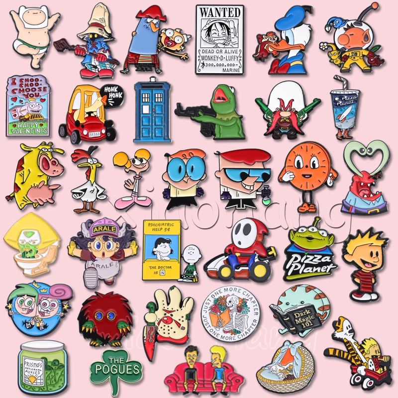 Desenho Animado Jogo De Aventura Esmalte Alfinetes Broches De Broche De Animais Bonitos Anime Filme TV Lapela Crachás Jóias Presentes Para Amigos