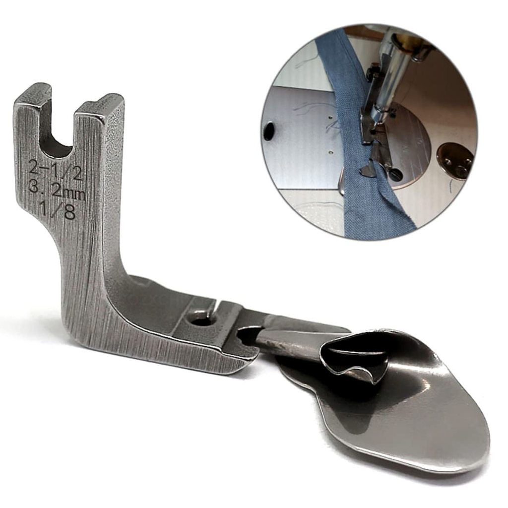 【promoção】Calcador Barra Bainha Elástico p/ Máquina de Costura Reta Industrial em Oferta na Shopee