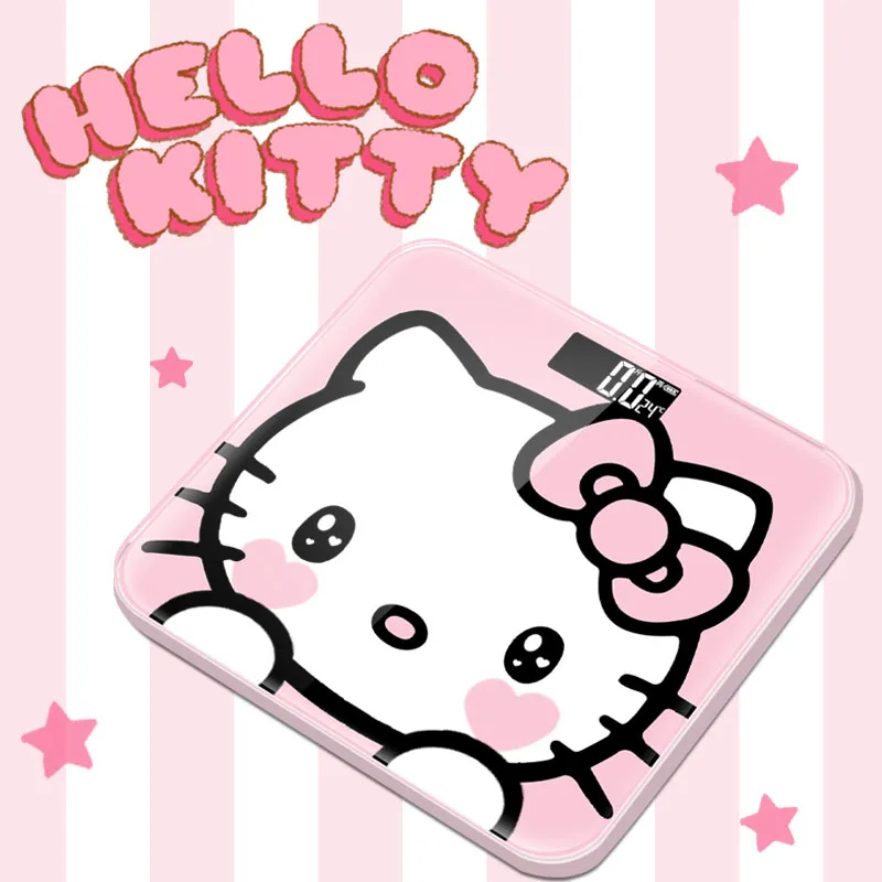 Balança Eletrônica Digital Inteligente De Peso Hello Kitty Para O Corpo Corporal