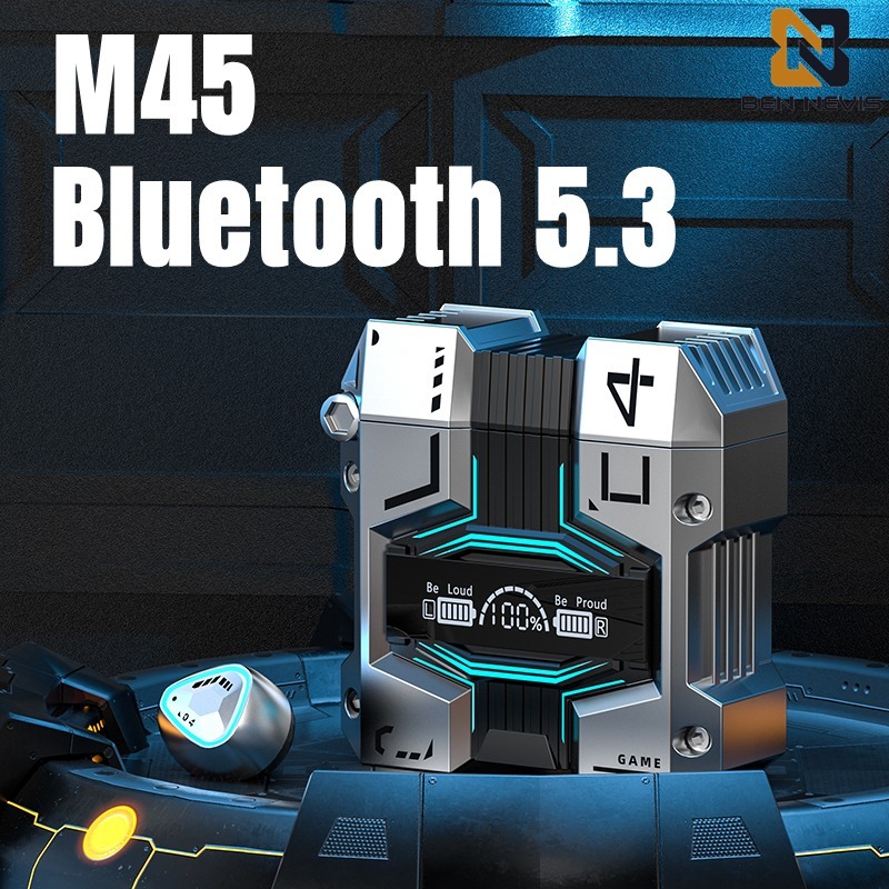 M45 TWS Fones De Ouvido Bluetooth Sem Fio Com Controle De Toque Redução De Ruído Estéreo Microfone