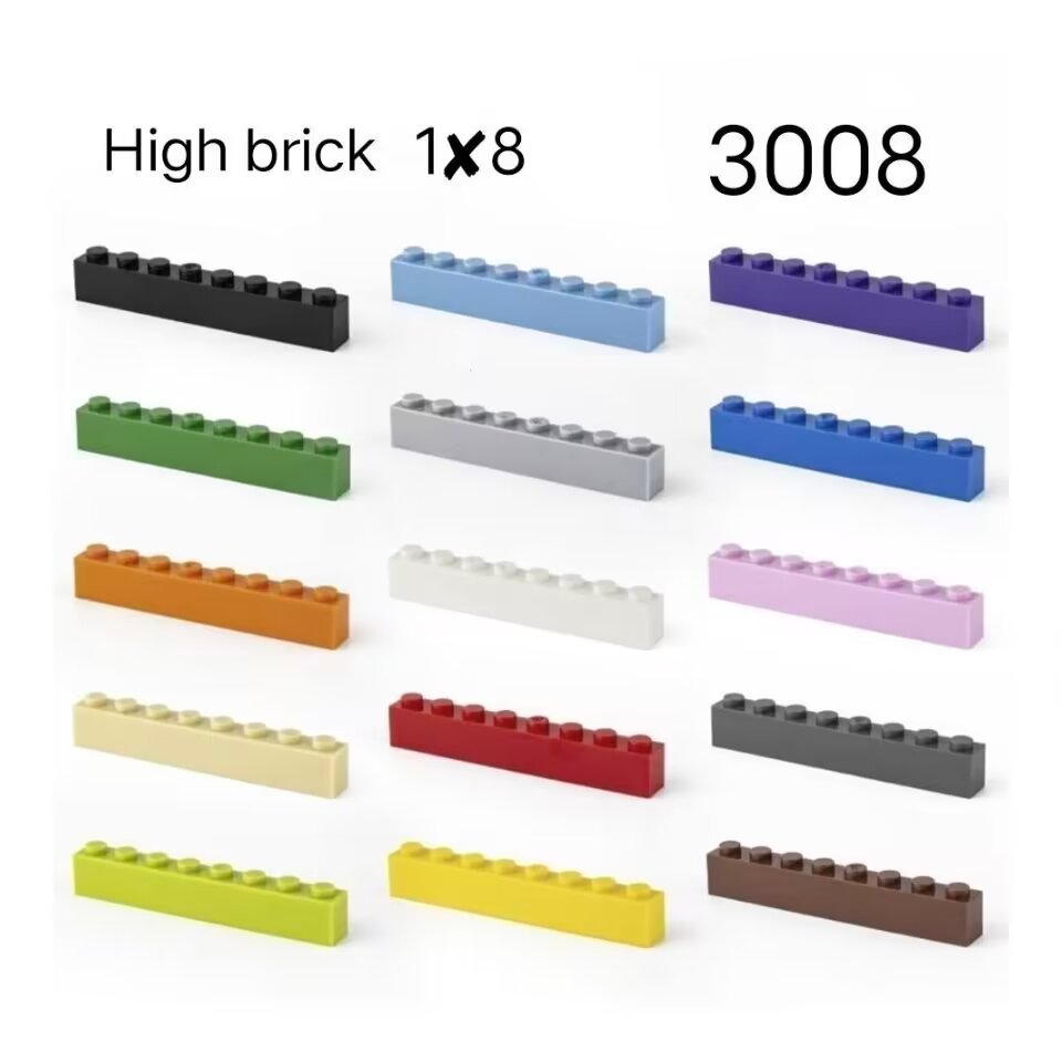 MOC 3008 Blocos de construção de partículas pequenas Peças DIY Tijolo 1x8 Acessórios básicos em Oferta na Shopee