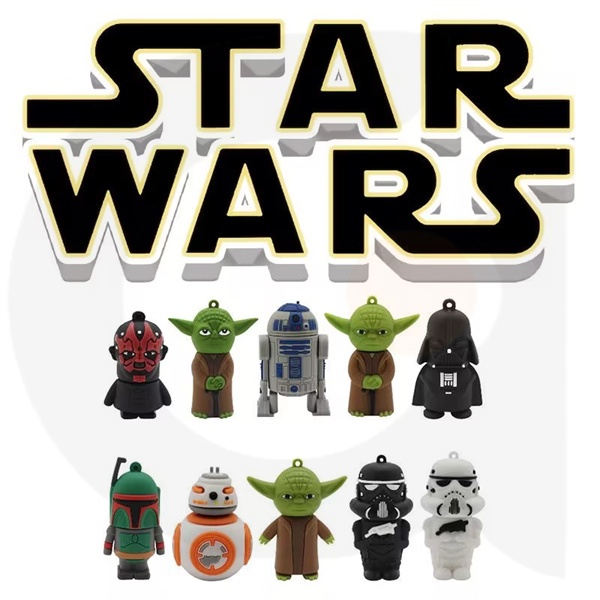 Star Wars Desenho Animado Em Silicone USB 2.0 De Alta Velocidade 1GB 2GB 4GB 8GB 16GB 32GB 64GB 128GB 2TB Pen Drive Stick