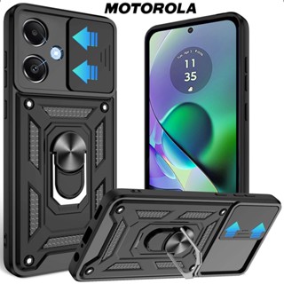 Moto G14 G54 G84 G23 G22 G20 G10 G30 G32 G60 G73 G53 G52 Capa de telefone rígida para choque e queda com suporte de metal